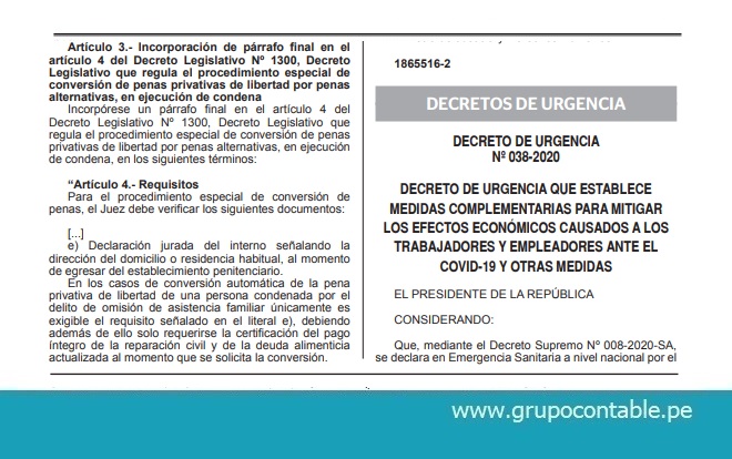 Publican Decreto de Urgencia que regula la suspensión perfecta de labores